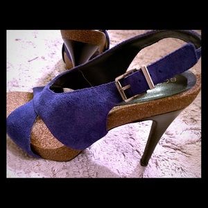 Beautiful Blue BCB Suede Heels size 8.5
